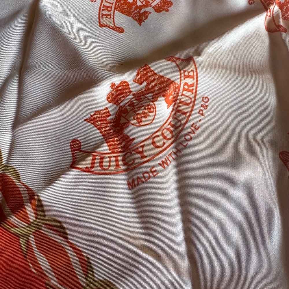Juice Couture Logo Silk Scarf Y2K Vintage